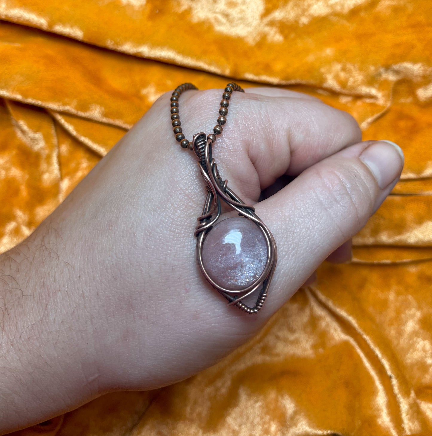 Peach Moonstone Pendant